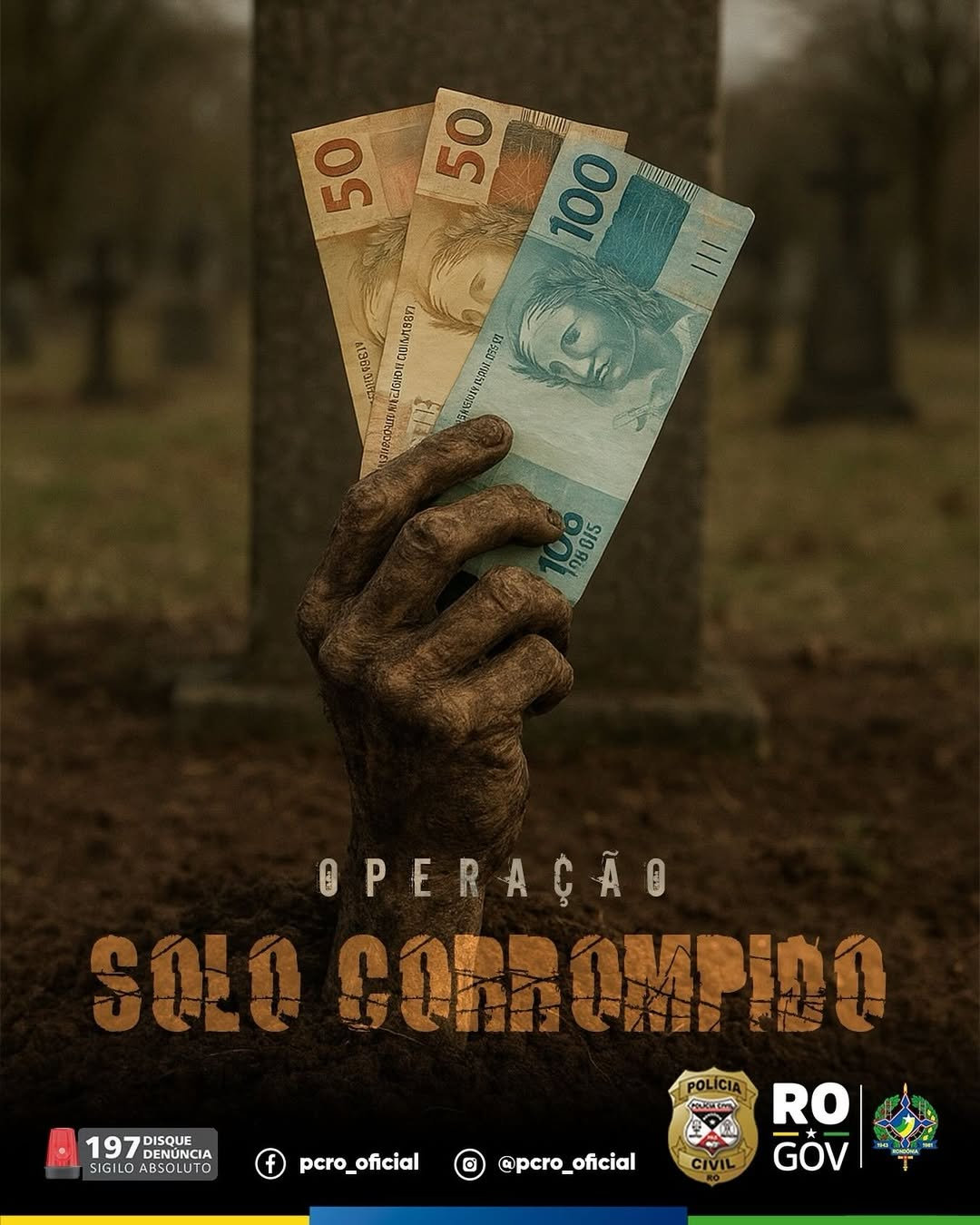 Divulgação da Operação pela Polícia Civil