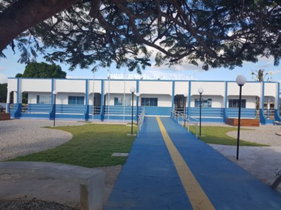 Entrada da Câmara Municipal de Nova Mamoré. (Fonte: Divulgação) 