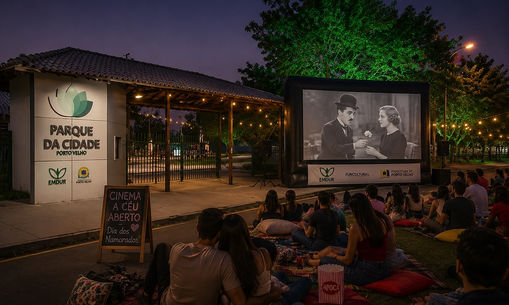 Cinema a céu aberto marca Dia dos Namorados em Porto Velho